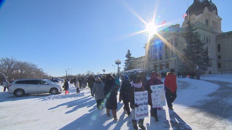 Teachers are picketing once again as part of rotating strikes.