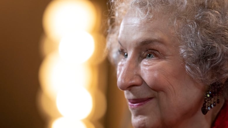 Margaret Atwood arrives on the red carpet for the 2021 Scotiabank Giller Prize, in Toronto, Monday, Nov. 8, 2021.