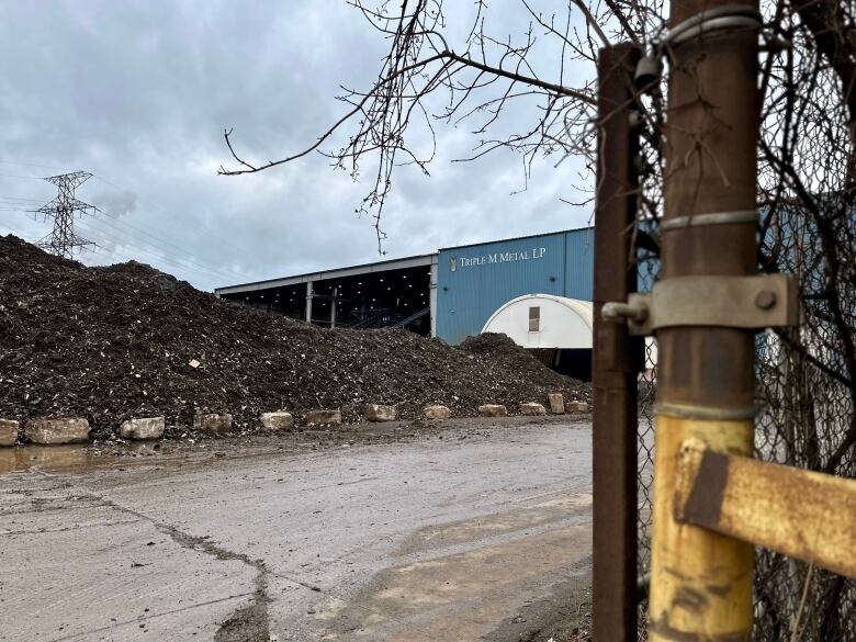 pile of metal in scrap yard