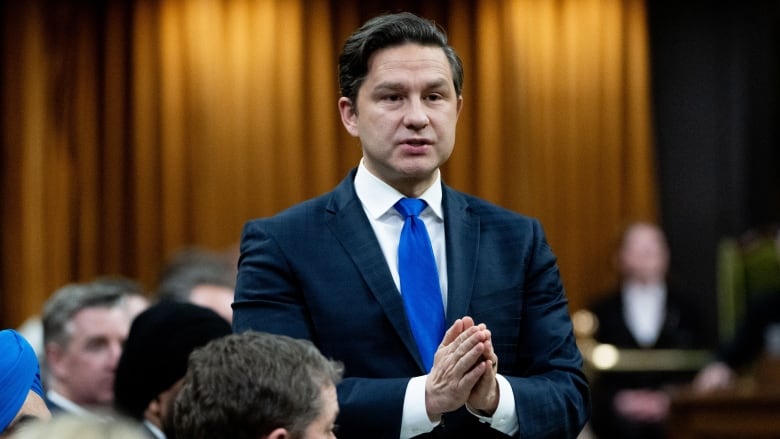 Conservative Party Leader Pierre Poilievre rises during question period