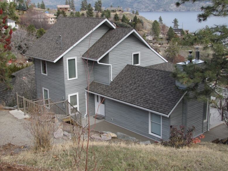 A house sits on a hill