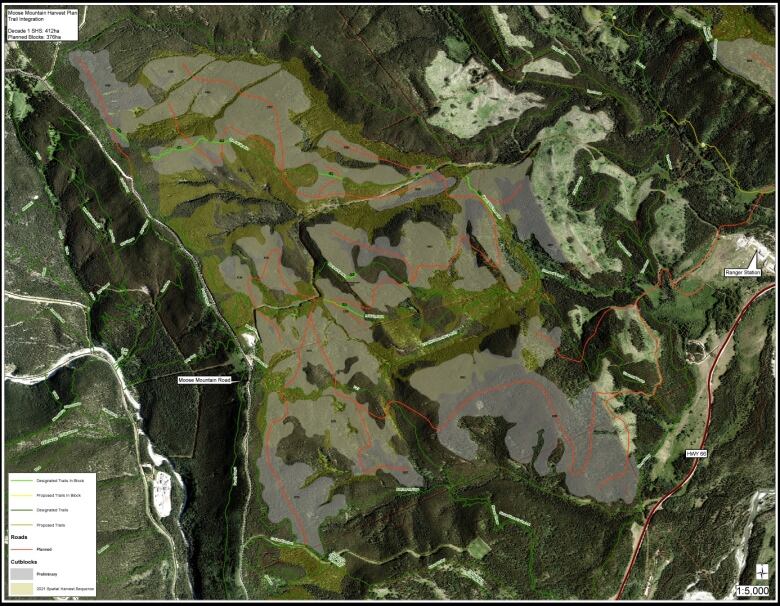 West Fraser has published its harvest plan, providing maps that show and how logging activity would impact trails on Moose Mountain, in the Bragg Creek area.