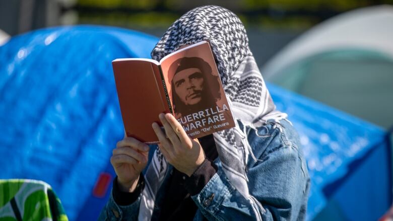 Protesters are pictured at a pro-Palestinian encampment at the University of British Columbia near Vancouver, B.C on Wednesday May 2, 2024. 