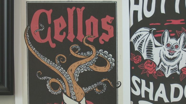 A rock music poster showing a tentacled being.