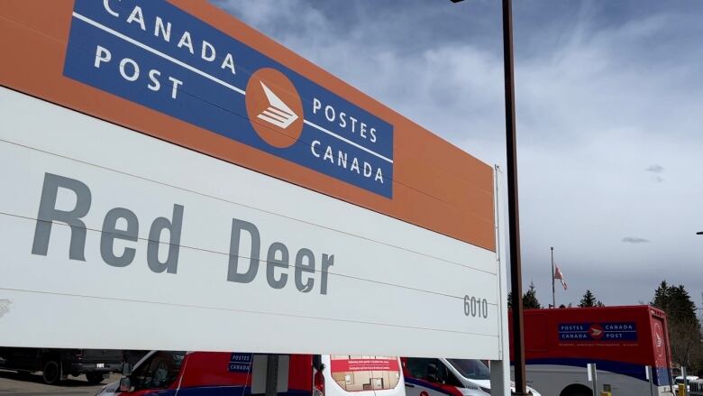 Canada Post facility in Red Deer, Alta. on April 29, 2024.