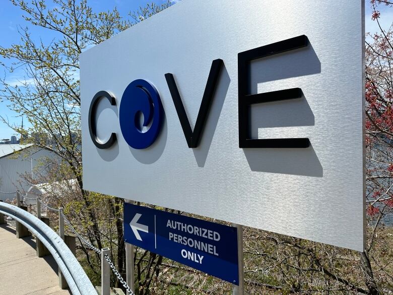 A sign that says COVE is shown.