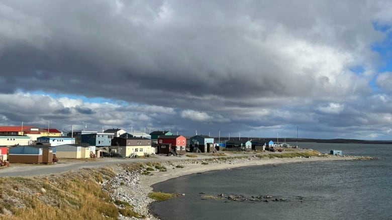 A community with houses built along the shore