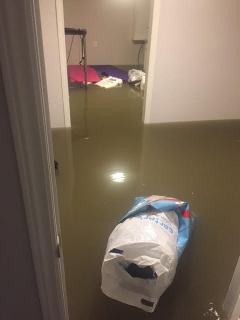 Despite their precautions, the 2018 storm left floodwaters about a metre high in the Elyoussef's basement, the couple says, destroying belongings, walls and carpets. 