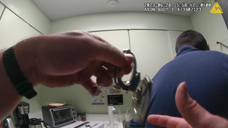 man being handcuffed