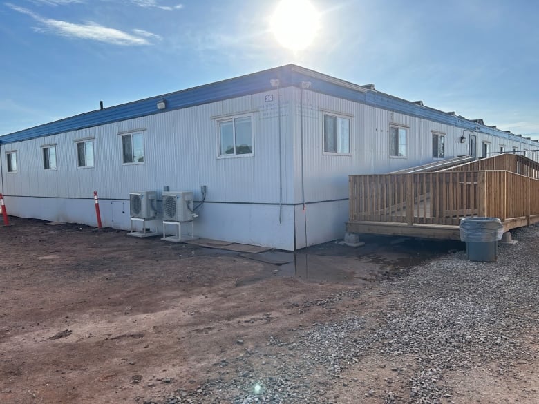 The outside of the Charlottetown Outreach Centre showing the entrance on a sunny day.