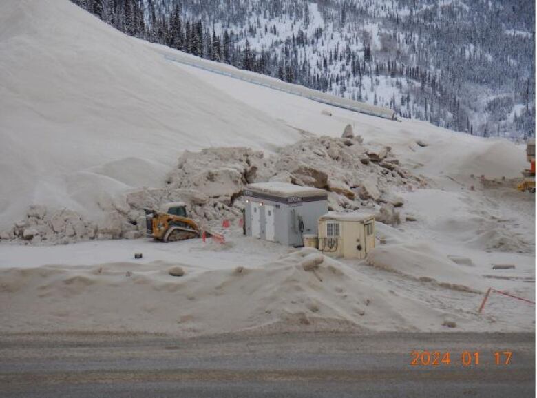 The aftermath of a January 2024 slope failure at Eagle mine. 