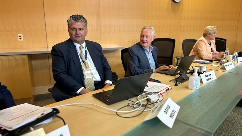 David Musyj, the head of the London Health Sciences Centre, at a board meeting approving a projected $150 million deficit. 