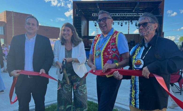 Officers' Square ribbon cutting