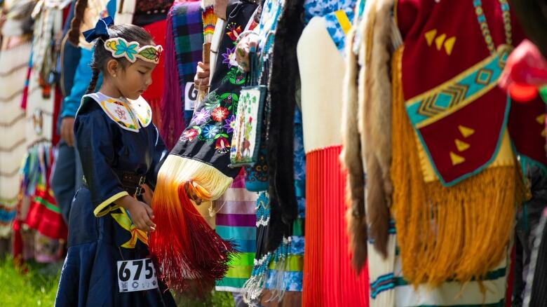 The Grand Entry  at a powwow.