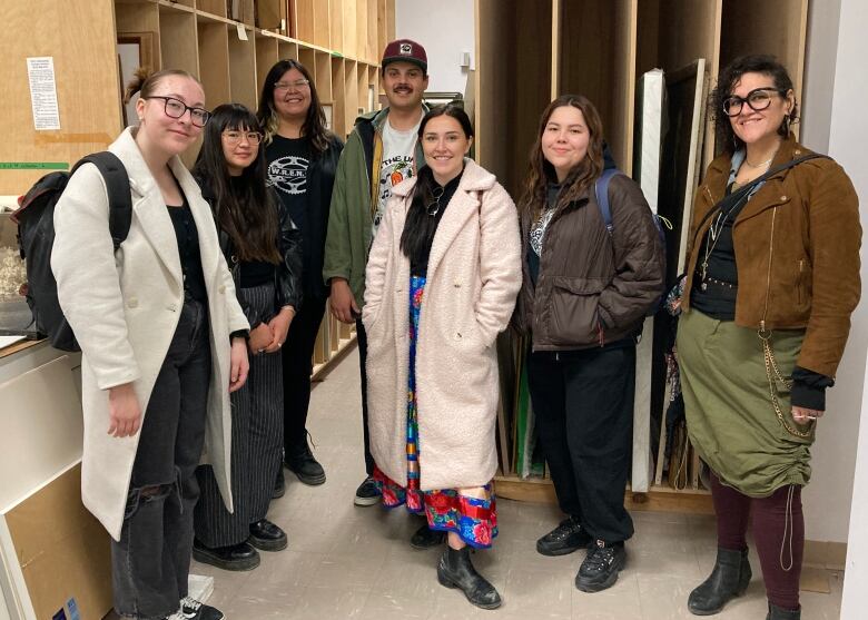 Student members of the University of Manitoba's Indigenous Student Led Indigenous Art Purchase Program (ISLIAPP)