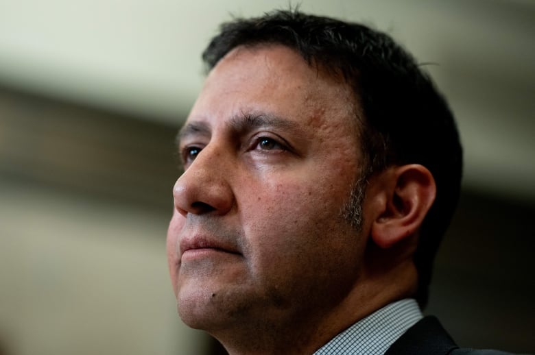 Arif Virani, Minister of Justice and Attorney General speaks in the Foyer of the House of Commons on Parliament Hill in Ottawa, on Monday, May 6, 2024.