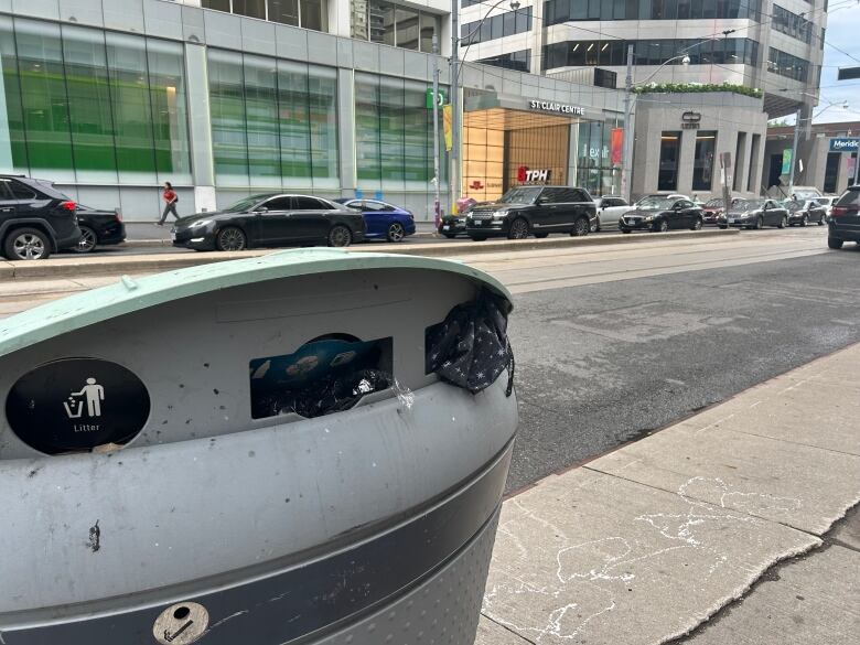 Broken, overflowing garbage receptacles are among the issues Matlow has with the state of the city's streets.