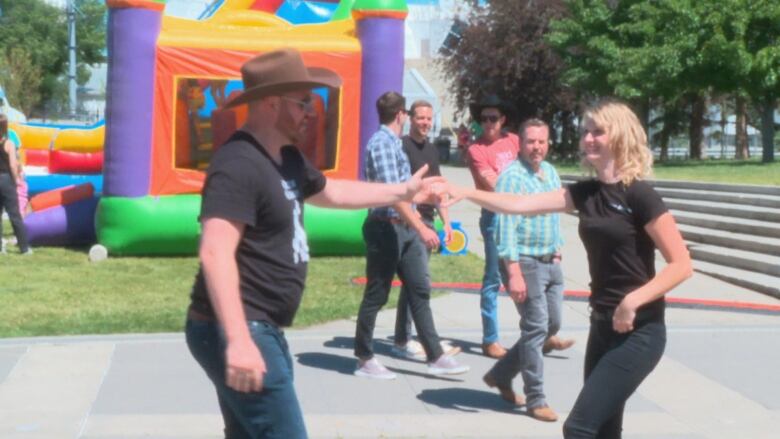 Millennium Park is now Cowboys Park, after a sponsorship event Friday in Calgary.