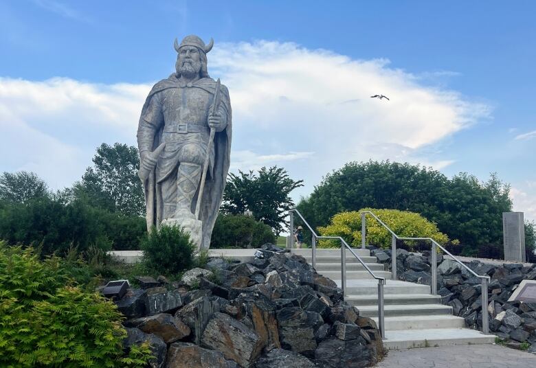 Statue of a viking