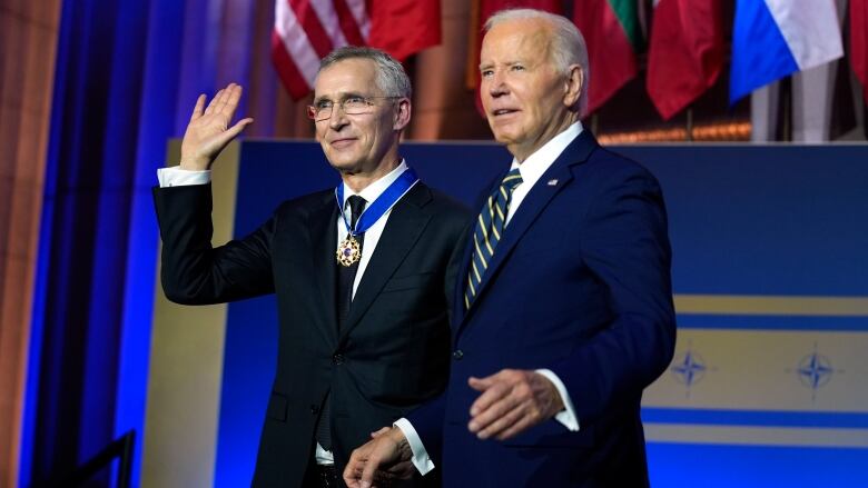 two men on stage