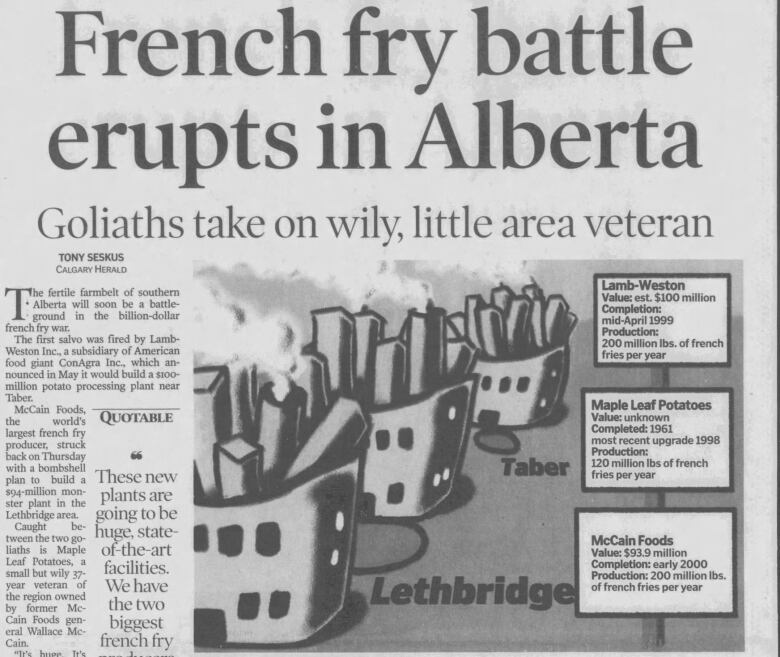 An excerpt from a 1998 Calgary Herald article titled 