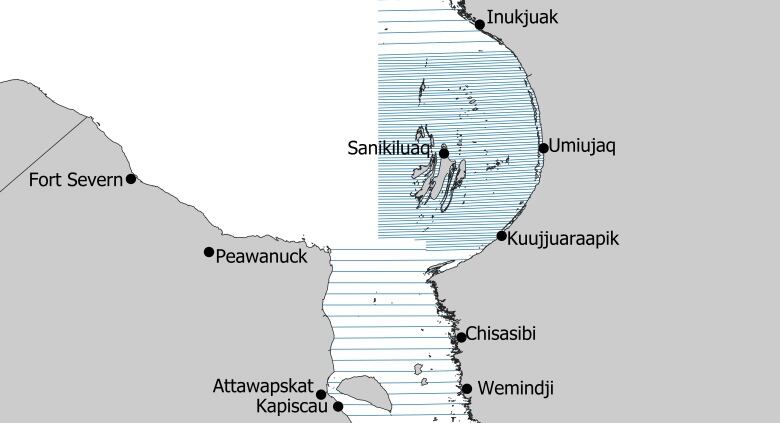 The Department of Fisheries and Oceans is conducting their beluga whale survey in this area. The survey ends in mid-September