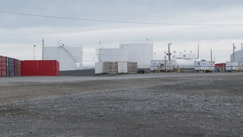 Photo of Sanikiluaq's tank farm facilities taken in 2021.