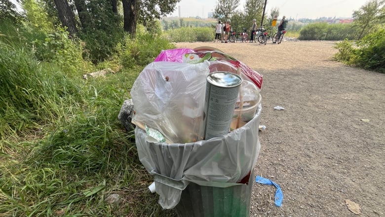 A Calgary woman says the popular river attraction, Harvie Passage, could use a few more garbage cans and more frequent pickups.