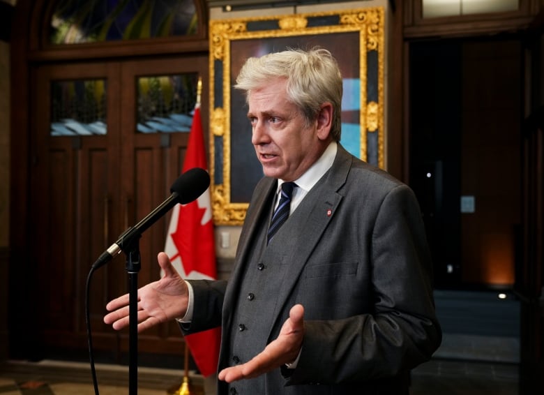 NDP member of Parliament Charlie Angus stands during question period in the House of Commons on Parliament Hill in Ottawa on Tuesday, March 29, 2022. THE CANADIAN PRESS/Sean Kilpatrick