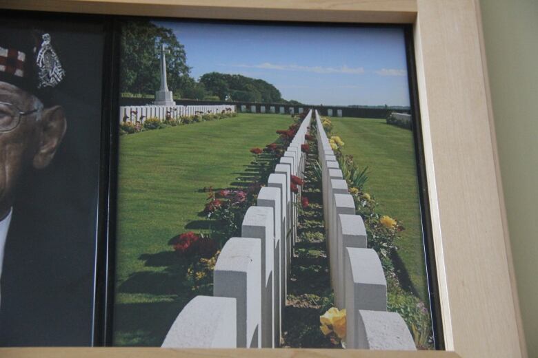 A photo of a row of soldiers' graves.