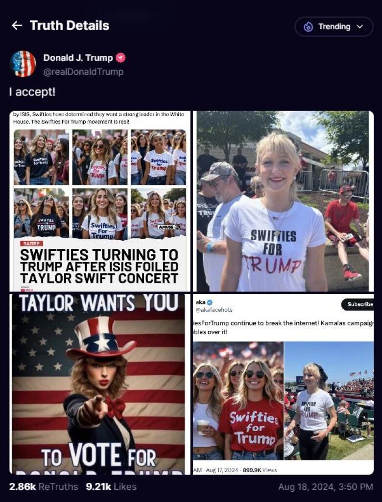 A screenshot shows a social media post featuring a collage of images.