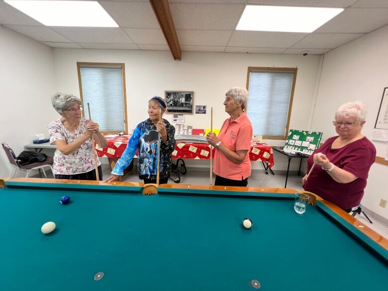 Pool sharks in the making. The Yukon is set to send six women to the Canada 55 plus games. Most are new to the game.