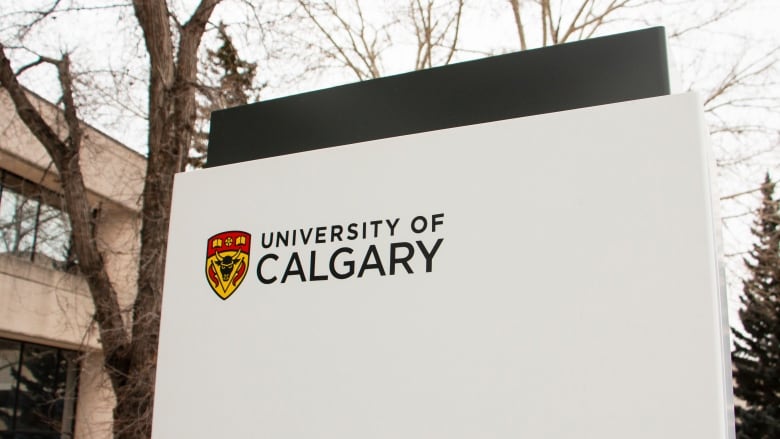 A University of Calgary sign.