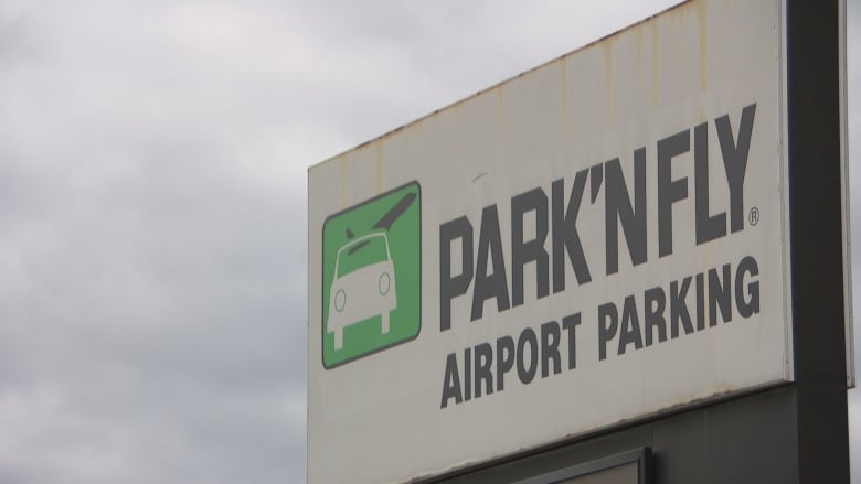 The Park'N Fly logo is seen in April 2020.