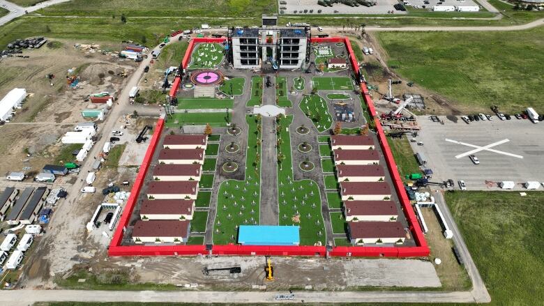 Aerial (Drone) images of construction of the Mr. Beast reality-based production at the Old Downsview airport- now owned by Northcrest Developments. the Mr Beast Reality Show 'Beast Games' is to Award a $5 Million (USD) Grand Prize, the biggest payout in TV history. It was Greenlit by Prime Video.