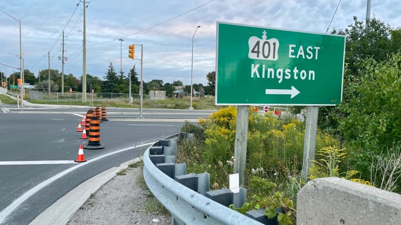 A closed highway ramp.