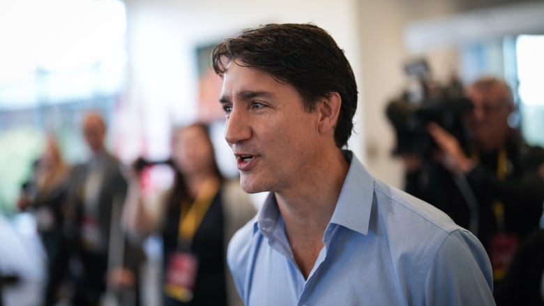 Prime Minister Justin Trudeau arrives for the Liberal caucus retreat in Nanaimo, B.C., on Tuesday, September 10, 2024.