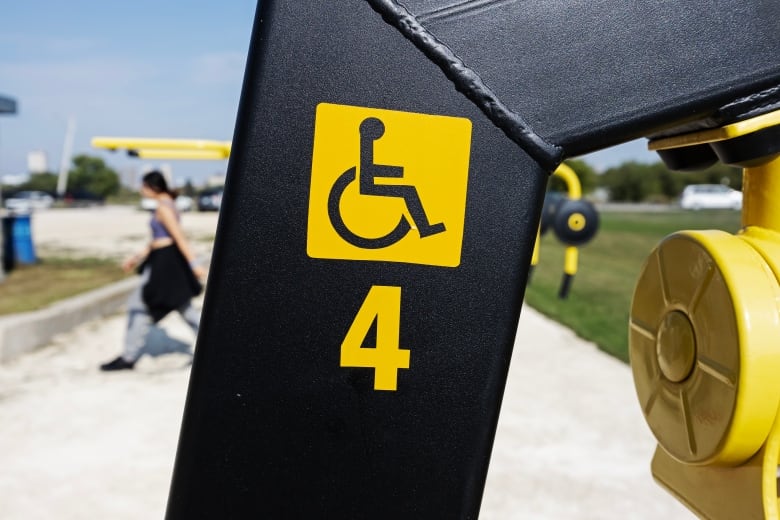 A separate set of equipment is also designed to be accessible for people using wheelchairs. 