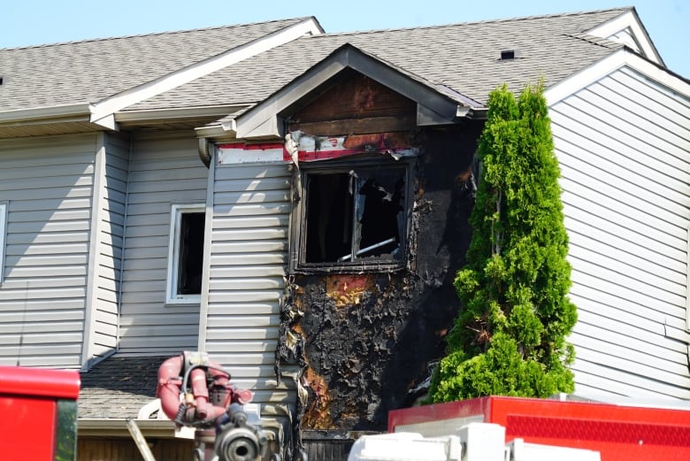 Neighbours described seeing flames billowing from the windows of the unit as the fire unfolded.