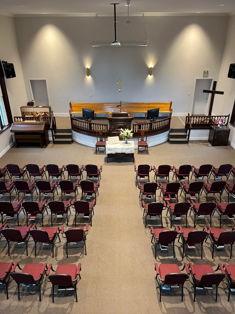 Church with seats and alter 