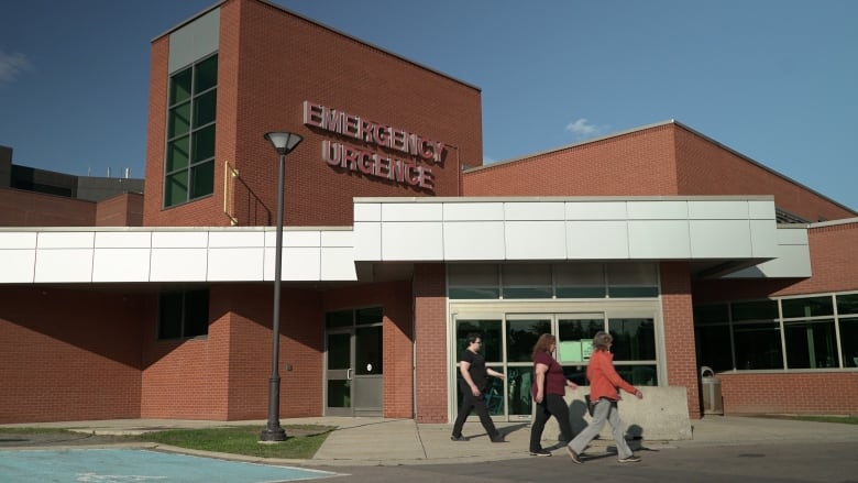 Exterior of emergency room of hospital