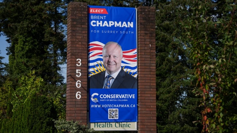 A poster reading 'Elect Brent Chapman for Surrey South'.