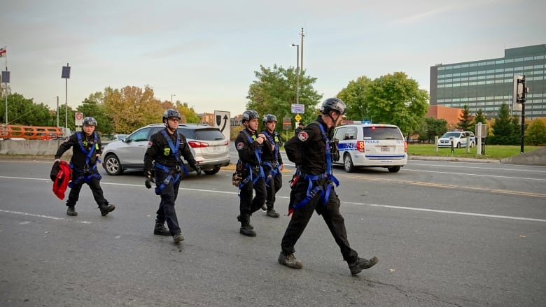 police walking