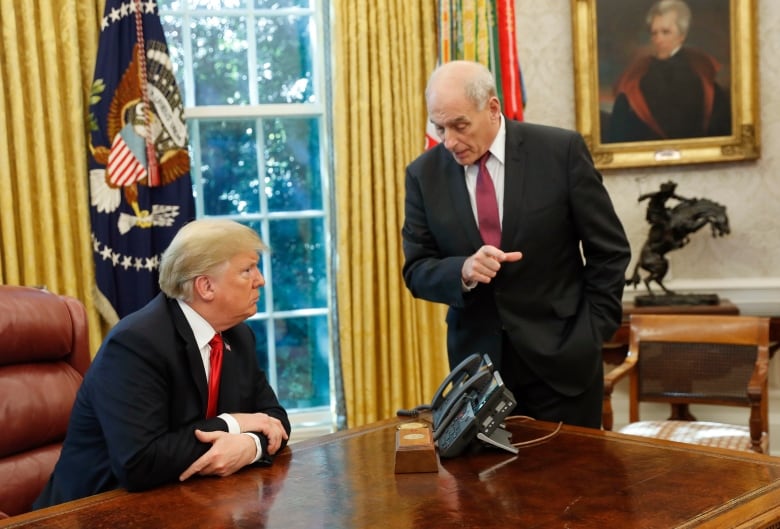 Two men talk in the Oval Office