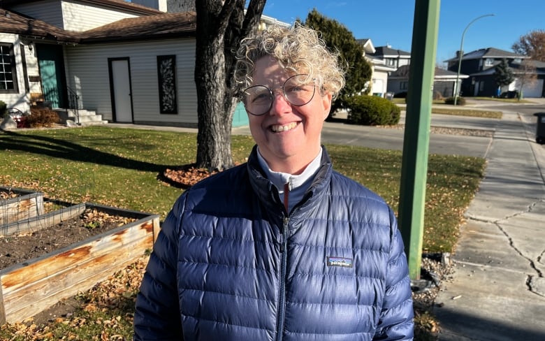 A woman in a jacket