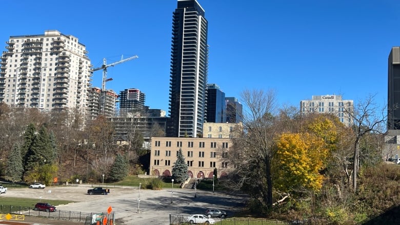 After dealing with concerns about flooding, London city council in 2021 approved an application by Farhi Holdings Corp. to build a 40-storey tower on Ridout Street North at Queens Avenue. Since approval by city council, the owner has not submitted a site plan application. 