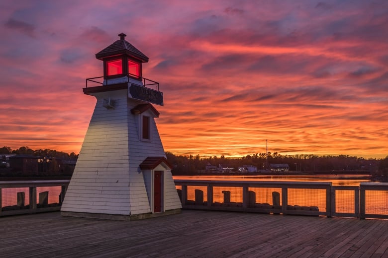 St. Stephen lighthouse and sunset