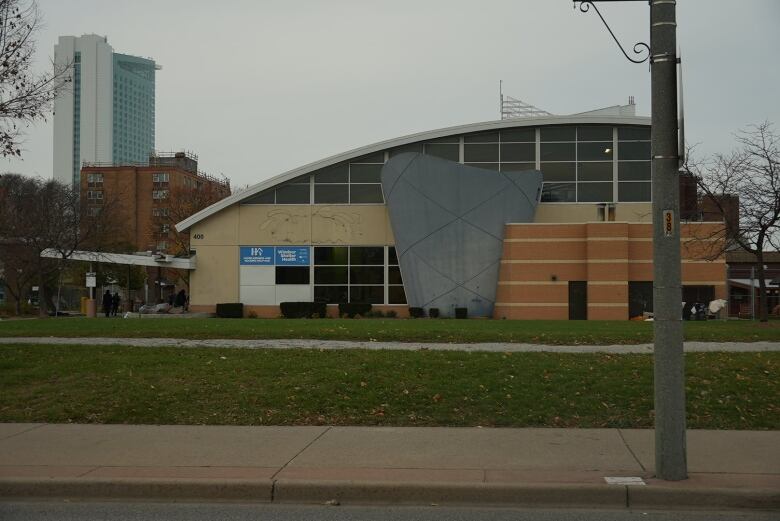 A recreation centre with the sign for Water World removed.